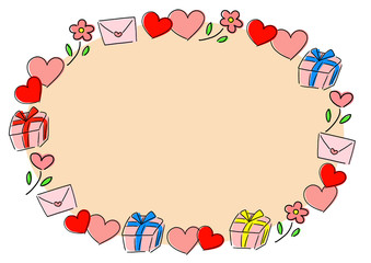 バレンタイン　ホワイトデー　フレーム