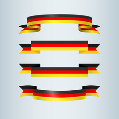 Ribbons banner ribbon icon German flag sign traditional symbols collection for German Patriotic theme Collection flag of a wavy ribbon shape icon Design element emblem election business tag Vector set