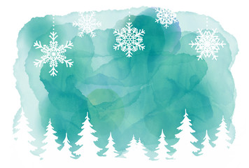 寒中お見舞い　雪景色