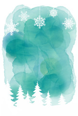 寒中お見舞い　雪景色