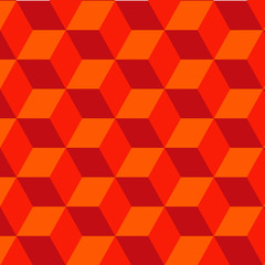 Colorful geometric pattern, vector background, red and orange colors.