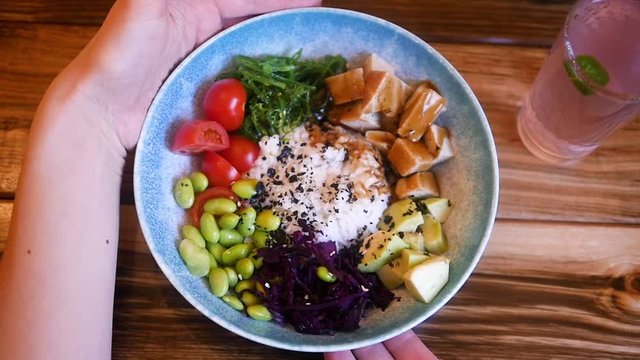 Vegan Buddha bowl. Lunch or dinner