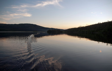 sunset on the lake, åre, jämtland,sweden,norrland,eu,europe
