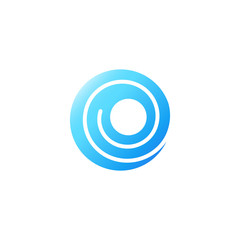 water flow circle logo vector