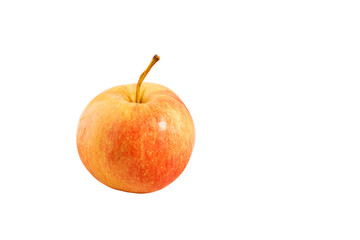 Whole fresh red apples isolated on white background