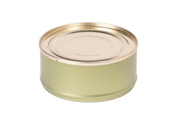 Closed tin can isolated