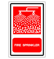 Fire Sprinkler Symbol Sign, Vector Illustration, Isolate On White Background Label. EPS10