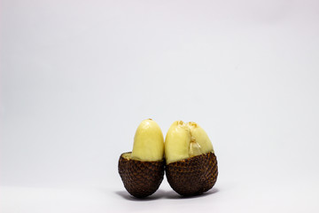 Thorny palm or Salak fruit, Tropical fruit has a reddish-brown thorn effect from Indonesian local...