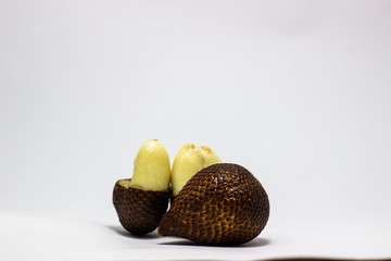 Thorny palm or Salak fruit, Tropical fruit has a reddish-brown thorn effect from Indonesian local...