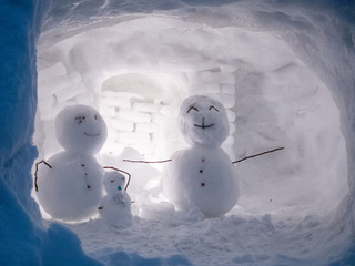 snowman in snow