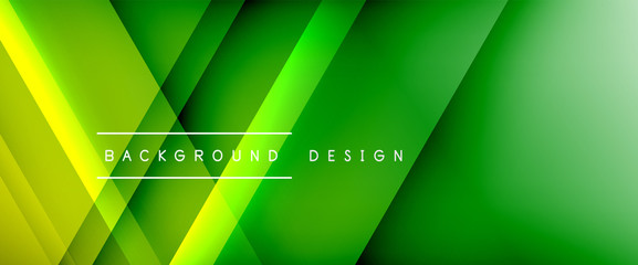 Arrow lines, technology digital template with shadows and lights on gradient background. Trendy simple fluid color gradient abstract background with dynamic straight shadow lines effect