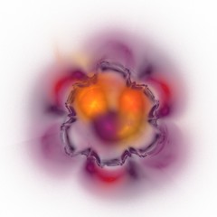 Abstract fractal flower with lihgt spots