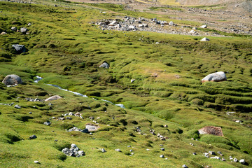 Trekking in Ishkashim green valley, mountains in Afghanistan