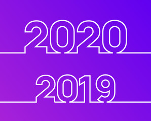 2020 new year design happy vector logo calendar. 2020 typography card