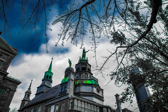 A historic building of the old port in Montreal Canada