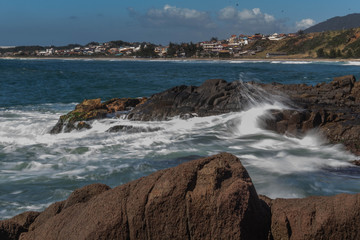 rocks, beach and moviment