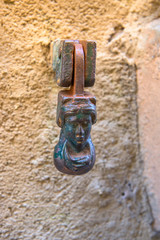window stopper, Old fashioned object human face shape