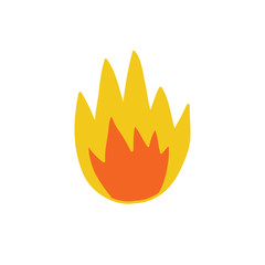 fire doodle icon, vector illustration