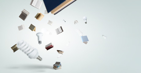 Business education concept . Mixed media