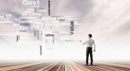 Business keys for success. Mixed media