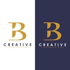 abstract initial letter B logo design template