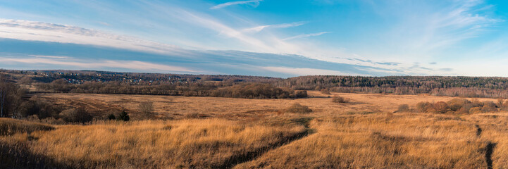 Panoramic view of so called Bear Meadow, the valley of the Luzha River, where in 1812 Napoleon's...