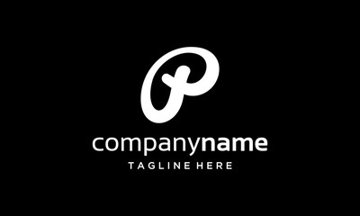 illustration logo from letter P logo design concept