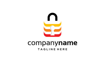 illustration logo from padlock vector logo design concept © onripus