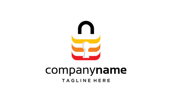 illustration logo from padlock vector logo design concept