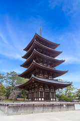 Old five-storied pagoda at Kofuku Temple.