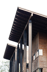 Old wood building in the city