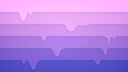 Pink to blue via purple color gradient, horizontally layered stripes dripping. Digital abstract background in 4k resolution.