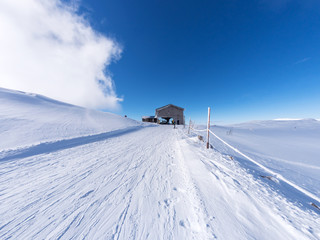 Slopes of Parnassos mountain in a sunny day