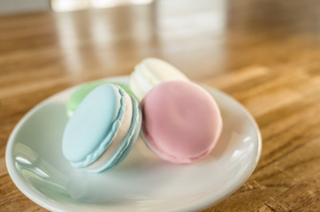 macarons on the table