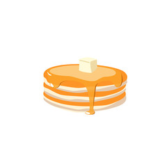 Stack of pancakes Hand drawn vector illustration.