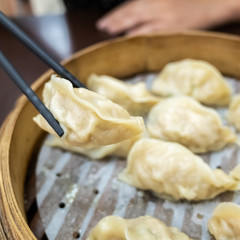 Taiwanese famous snacks of steamed dumplings
