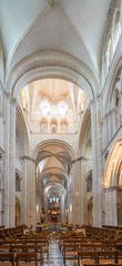 Fototapeta na wymiar Caen, France - 08 14 2019: The interior of the men's abbey