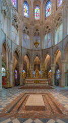 Obraz premium Caen, France - 08 14 2019: The interior of the men's abbey