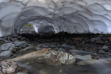 A stream below a melting glacier