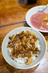 Chinese braised pork on rice