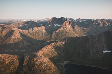 Mountain peaks in Senja, Norway