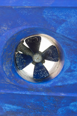 Close-up of bow thruster	