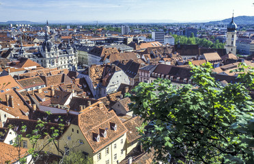 Graz, Blick auf Graz, Hauptplatz mit Rathaus, &Ouml;sterreich, Steie