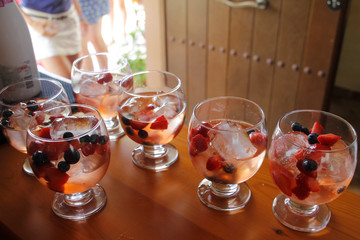 Cocktail with soda and Aperol