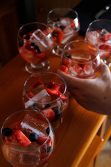 Cocktail with soda and Aperol