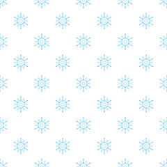 Vector seamless pattern with decorative snowflakes. Winter background.