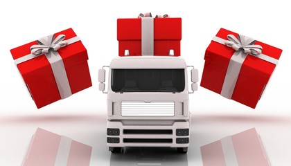 gifts delivery.3d renders.