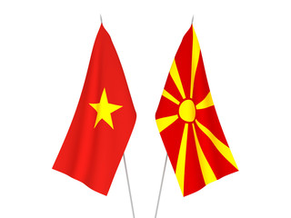 Vietnam and North Macedonia flags