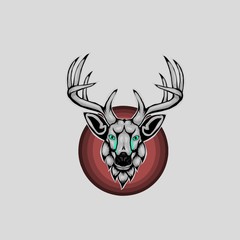 Mascot Deer with horns