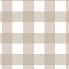 Taupe and white buffalo plaid